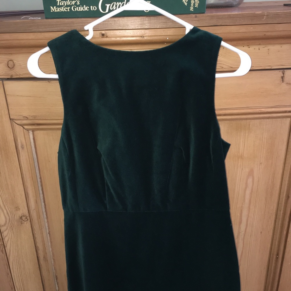 Talbots emerald green velvet dress